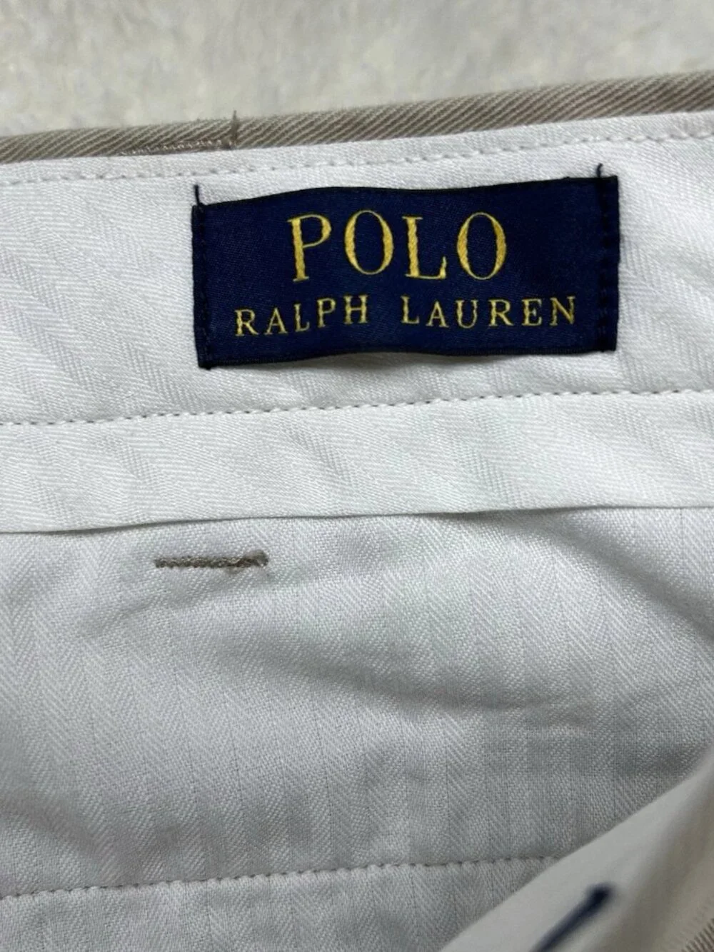 Polo Ralph Lauren Classic Fit Chino Pants Men 34x32 (33x31)‎ Beige 100% Cotton